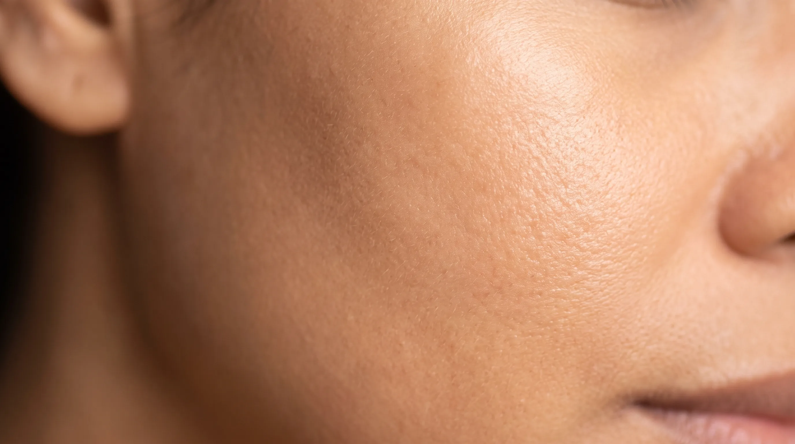 Close-up of healthy, smooth adult skin