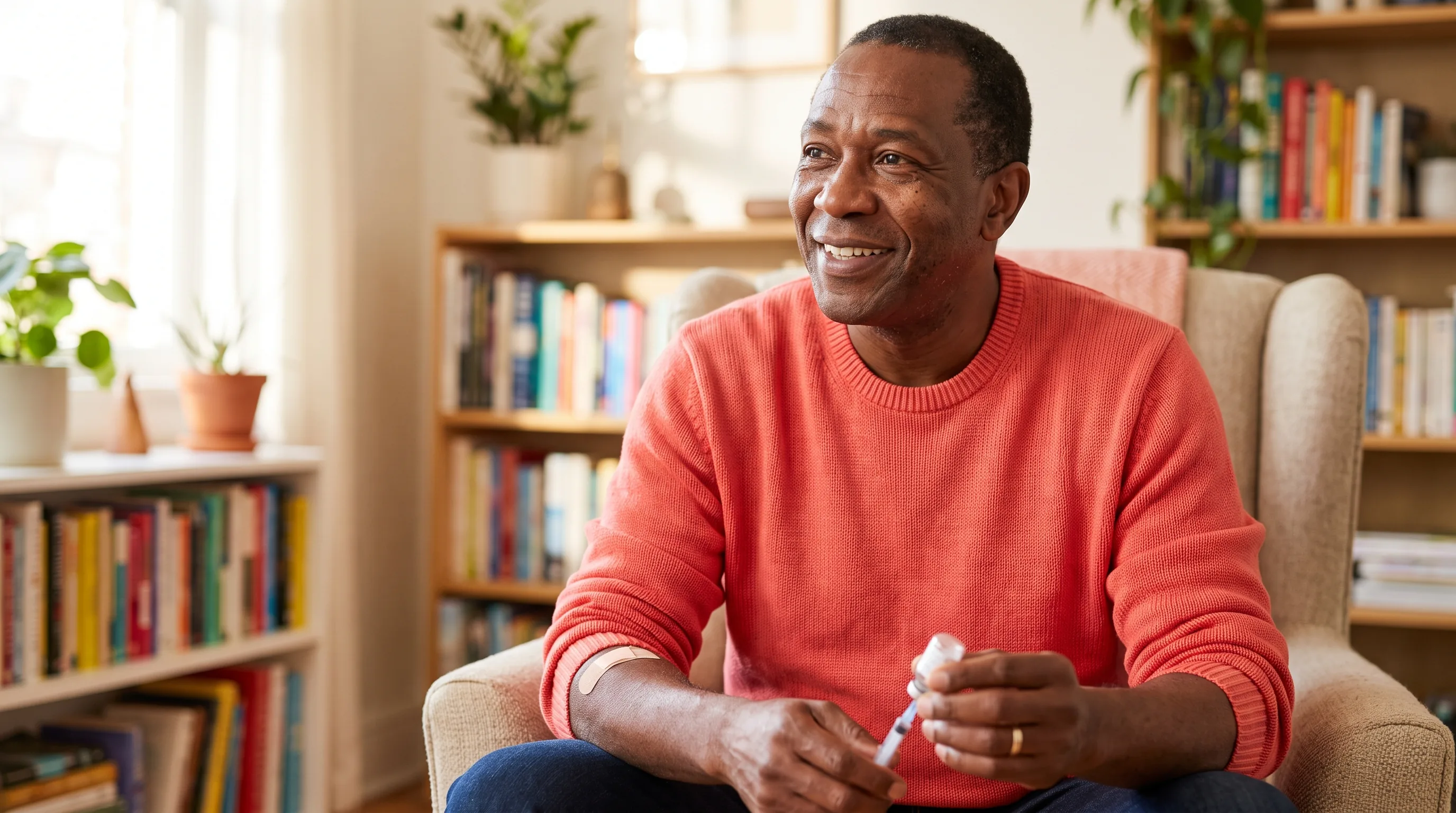 A pru glutathione injection in a real, at-home moment
